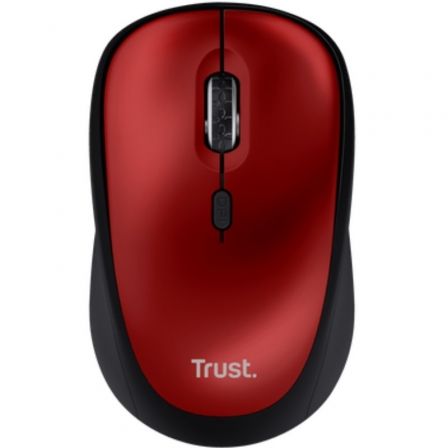 Trust Yvi+ Ratón Óptico Inalámbrico Compacto Rojo